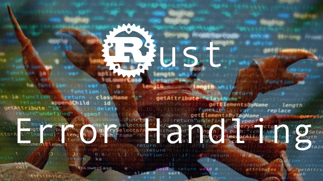 The Rust Programming Language - Error Handling