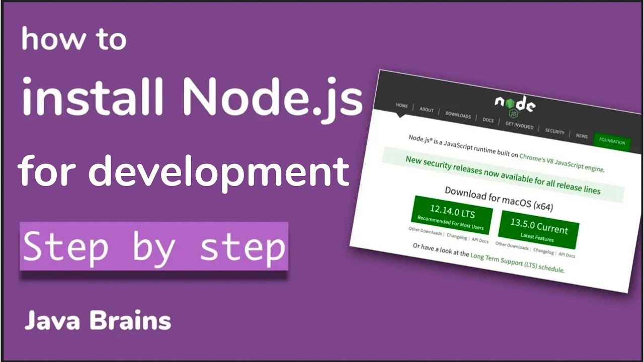 Node.js Tutorial For Beginners - Installing NodeJS For Development