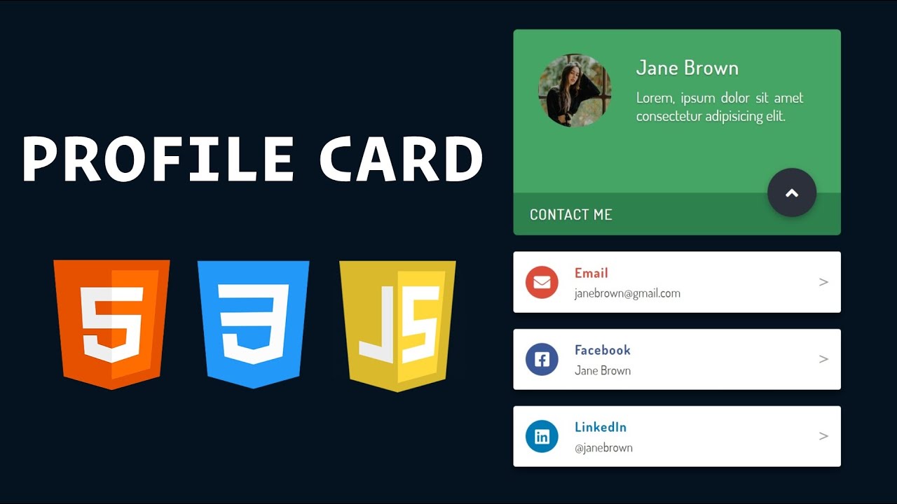 Build a Profile Card with HTML, CSS, and JavaScript