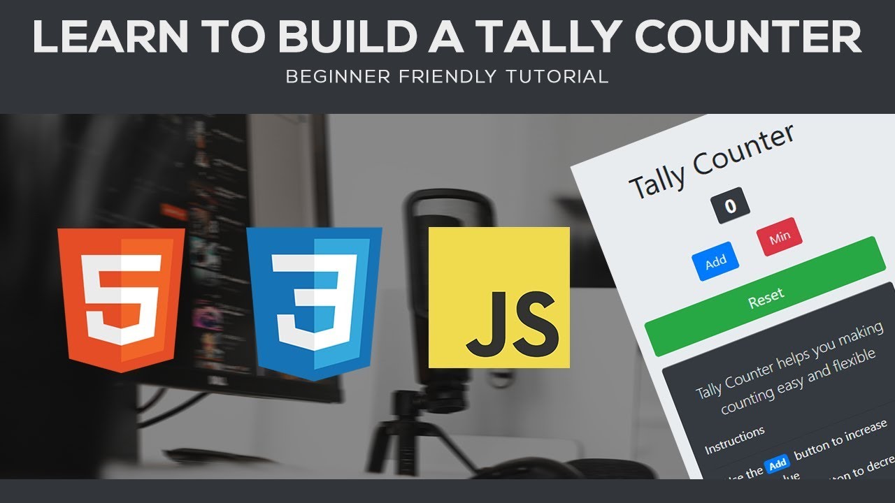 Build a Tally Counter using HTML, CSS & JavaScript 