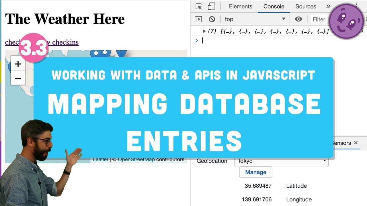 Working with Data and APIs in JavaScript - Mapping Database Entries with Leaflet.js