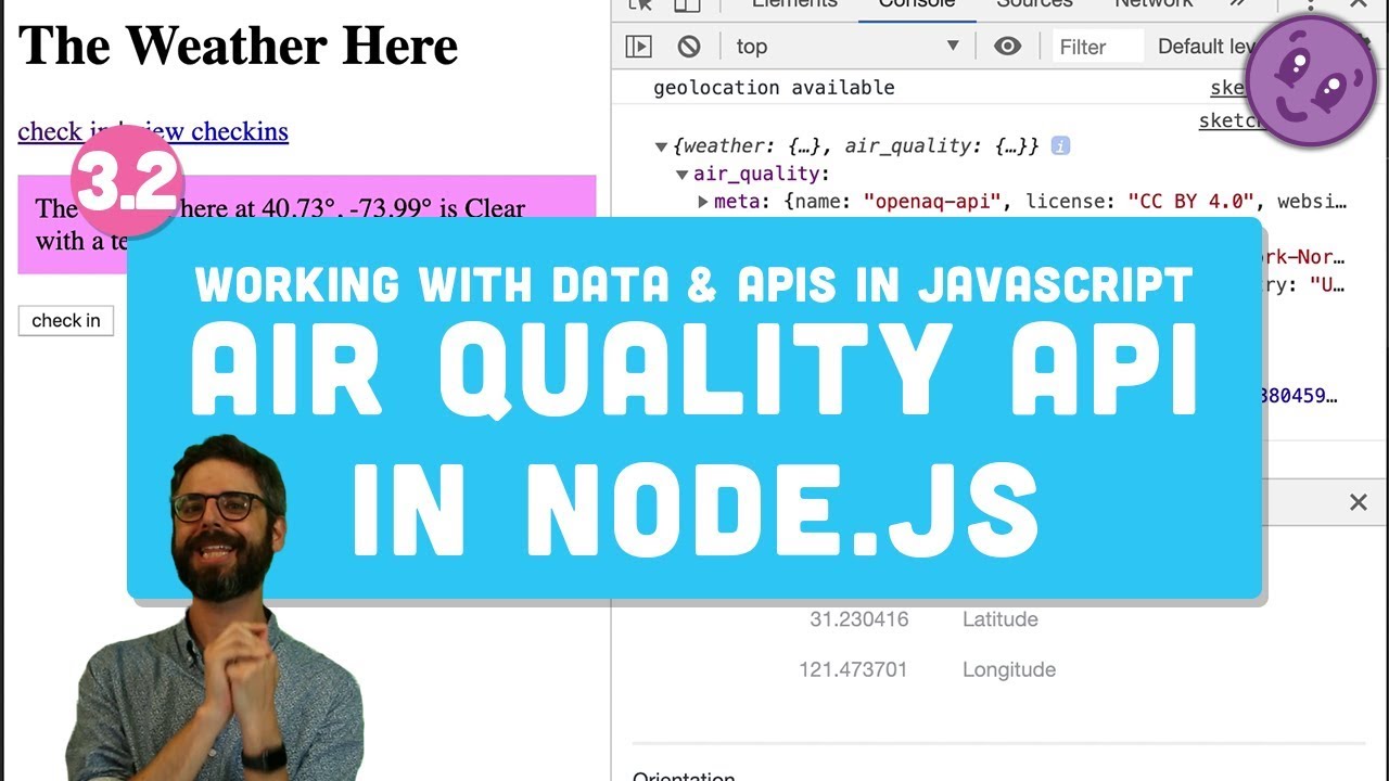 Working with Data and APIs in JavaScript - Open Air Quality API in Node.js