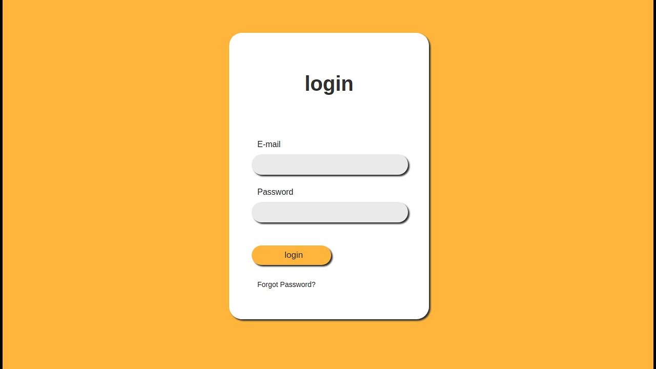 Animated Login From Using Only HTML & CSS