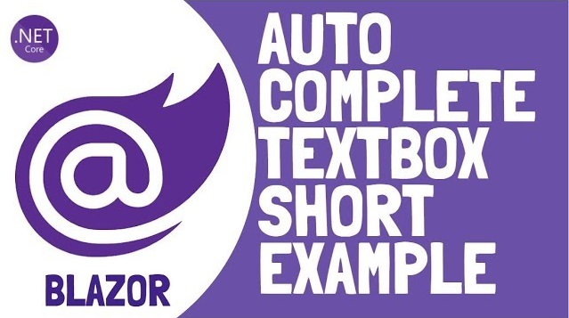 AutoComplete Text Box Blazor