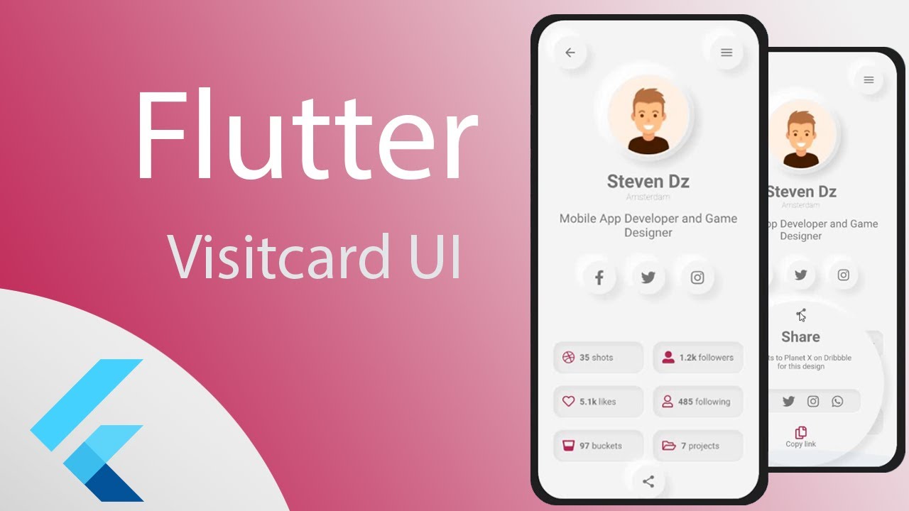 Flutter - Neumorphism Businesscard UI - Speed Coding
