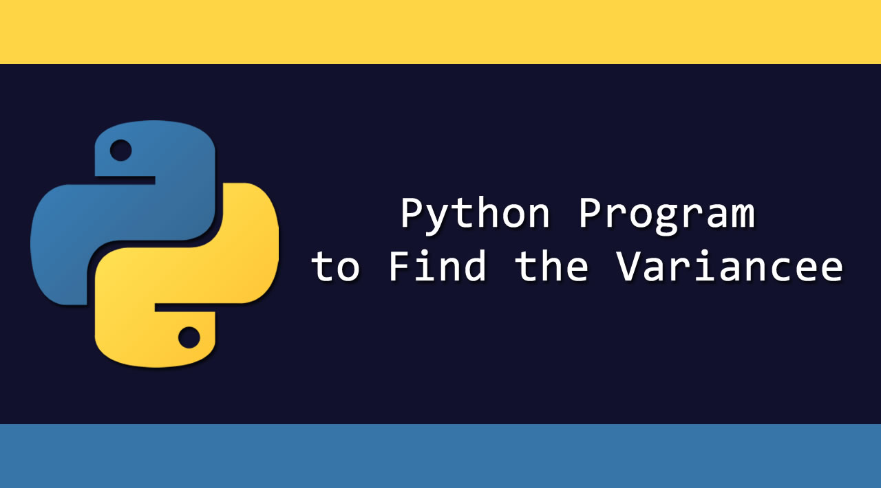 Python Program to Find the Variance