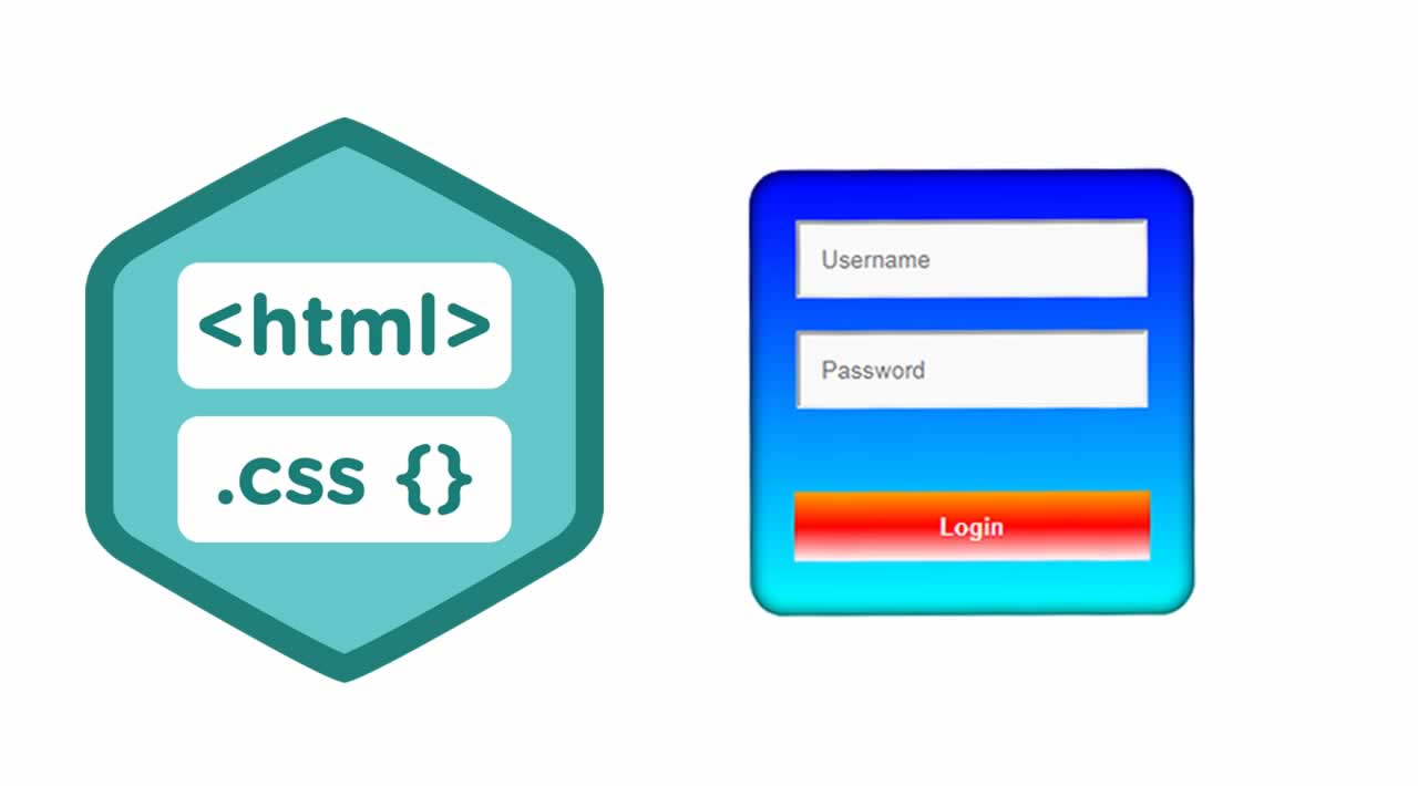 HTML , CSS Tutorial | How to make login form with gradient color