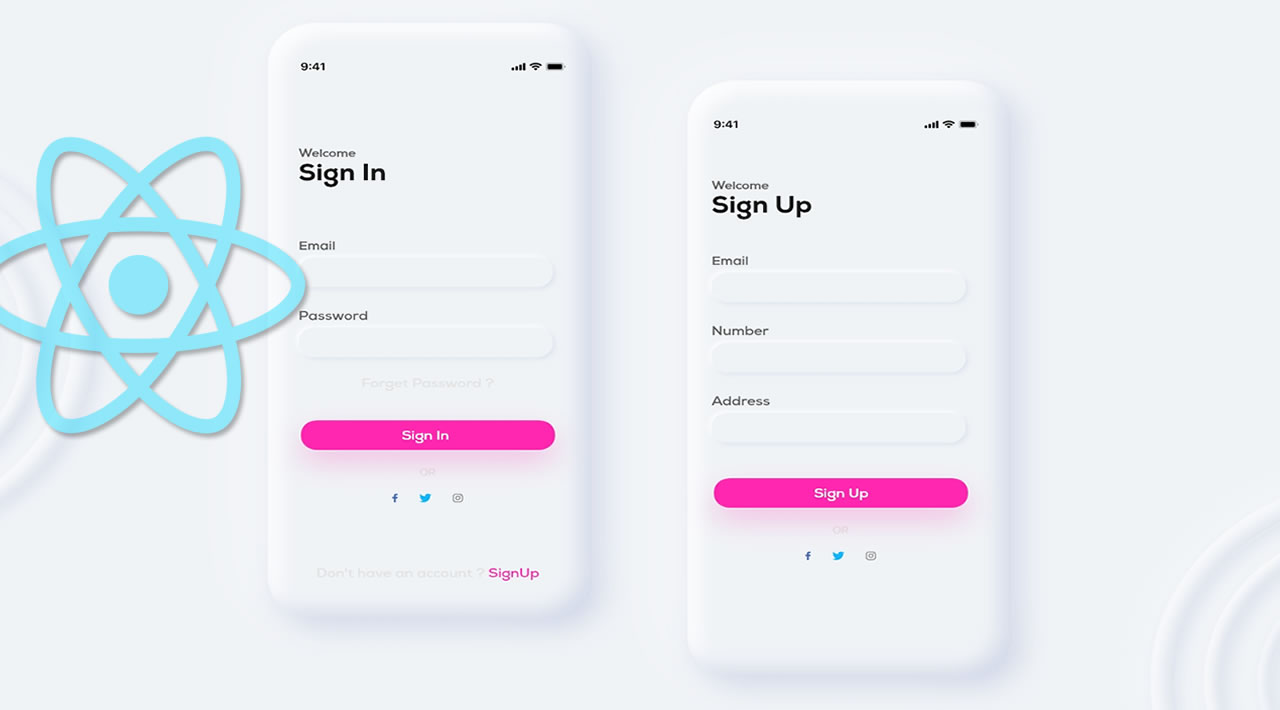 Design Login, Signup and Splash Screen UI in React Native