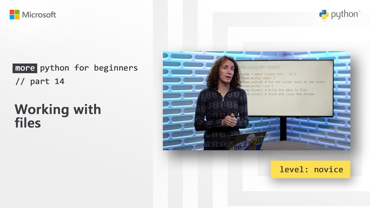 Working with files - More Python for Beginners 14/20