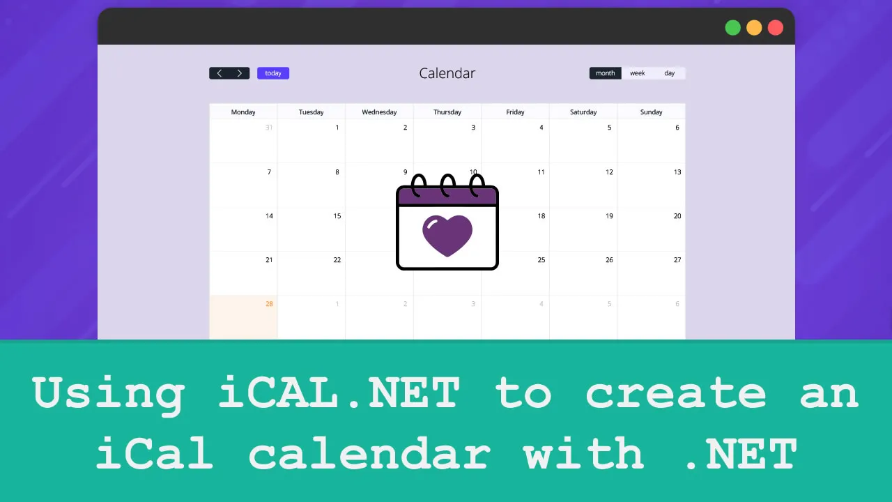 Using iCAL.NET to create an iCal calendar with .NET