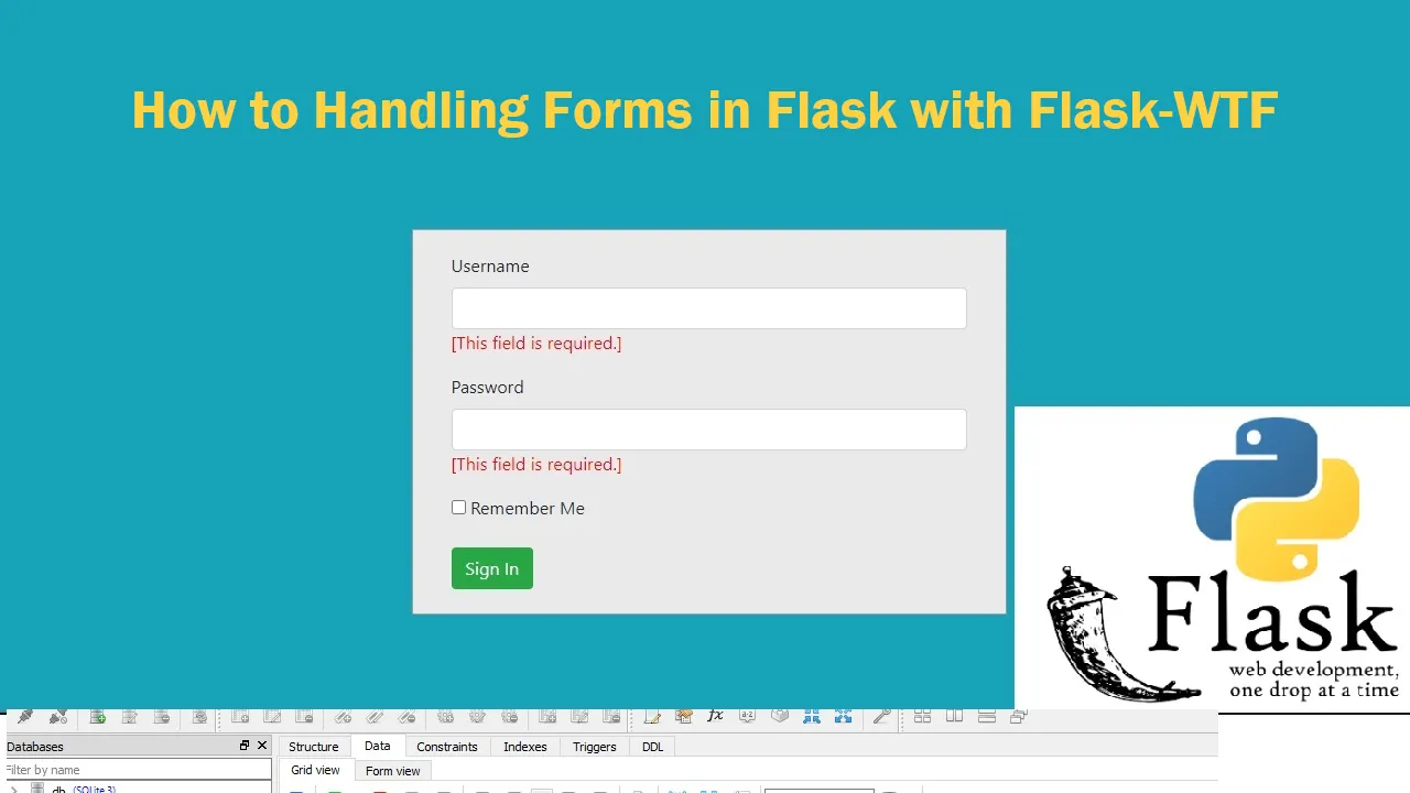 How to Handling Forms in Flask with Flask-WTF