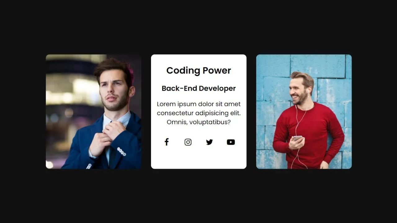 3D Card Flip Hover Effect Using HTML and CSS | CSS Hover Effect