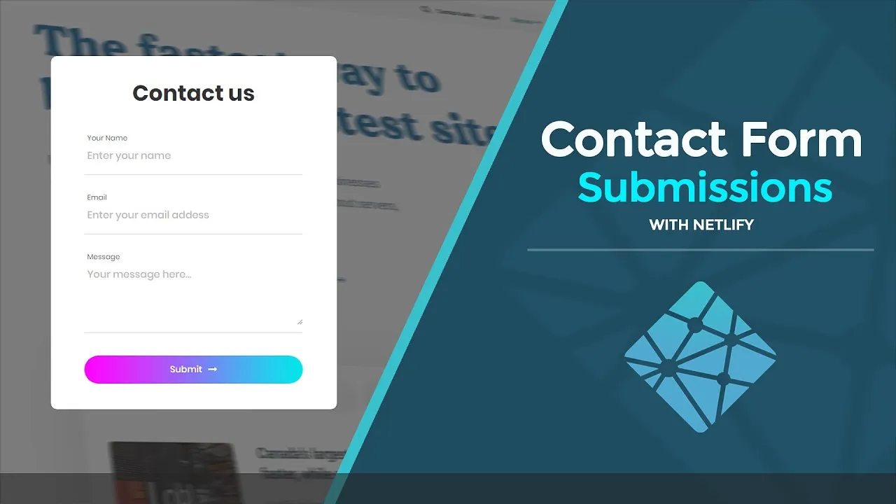 Easy How to Create Contact form Submissions with Netlify