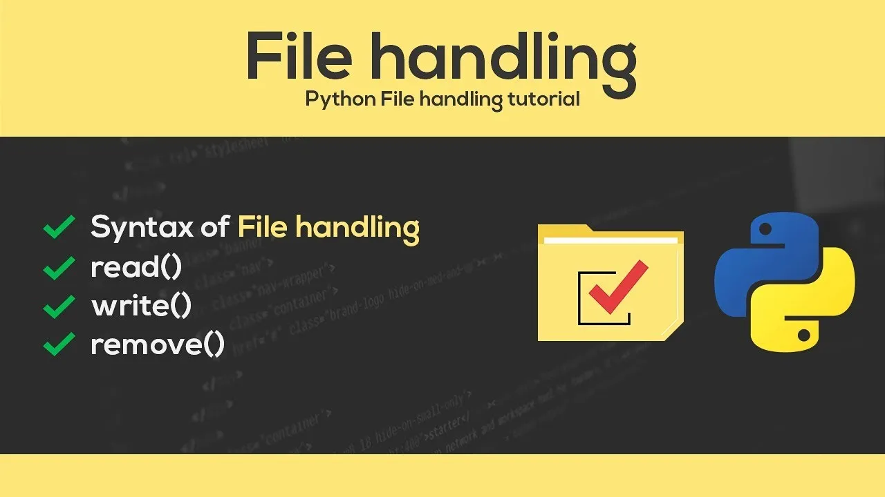 Mastery Python File handling In just a Few Minutes