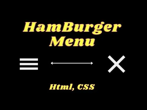 How to Hamburger Menu Animation With Html, CSS 
