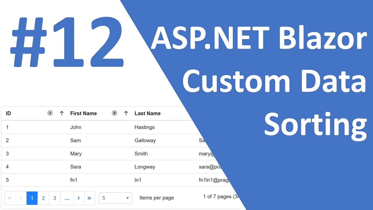  How to Custom Data Sorting | ASP.NET Core Blazor
