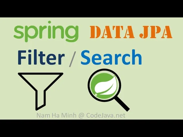 Filter / Search Functionality with Spring Data JPA