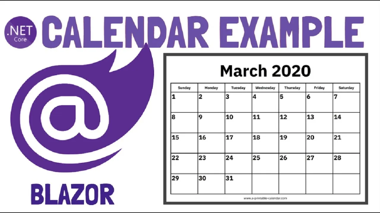 Tutorial Create Calendar with Events in Blazor