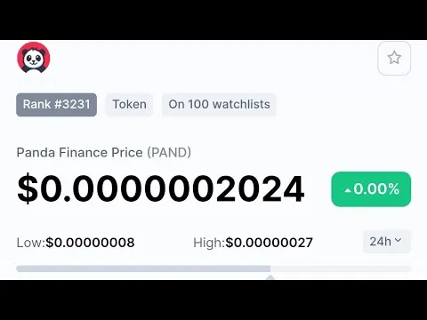 Instructions To Buy Panda Finance (PAND) crypto/token in UNISWAP 
