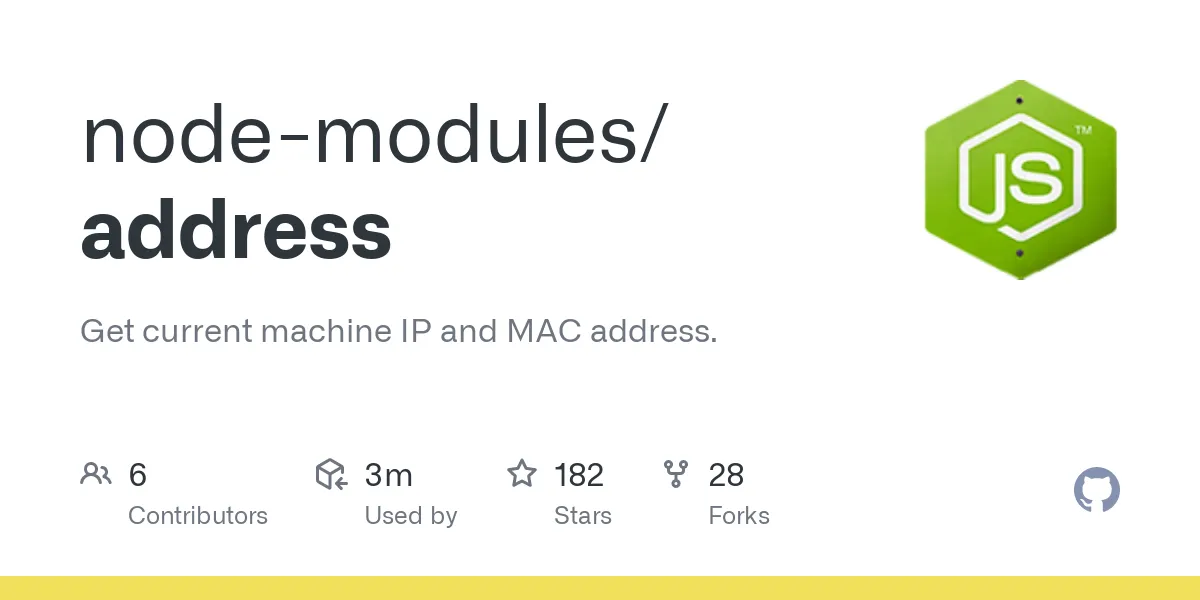 Get current machine IP, MAC address and DNS servers with Node.js