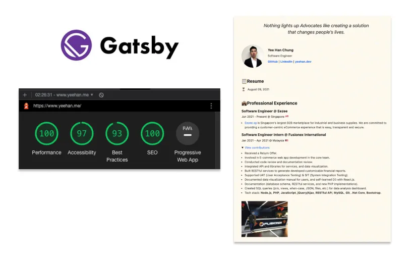 1 page Markdown resume template using Gatsby 1 page Markdown resume template using Gatsby