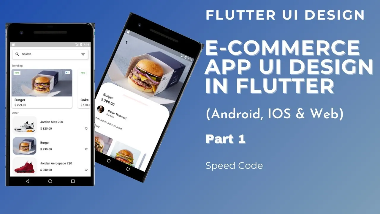 Flutter Tutorial - E-commerce-Flutter-UI (Part 1)