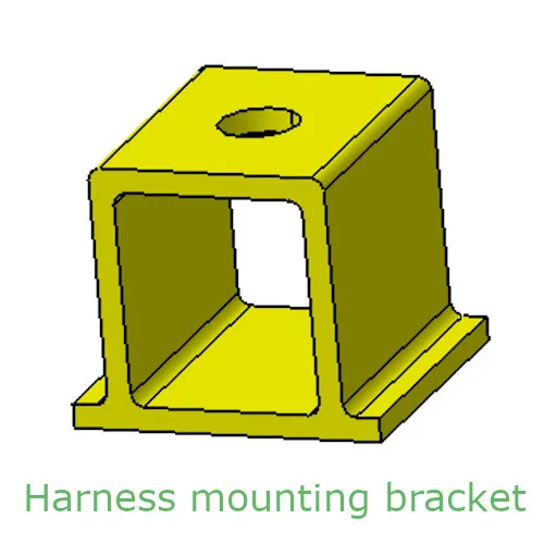 custom harness mounting bracket