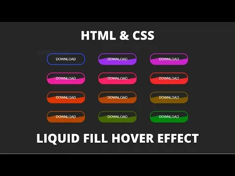 How to Add a Cool Liquid Fill button hover effect using only HTML & CS