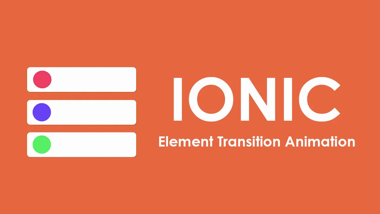 Shared Element Transition Animation in Ionic