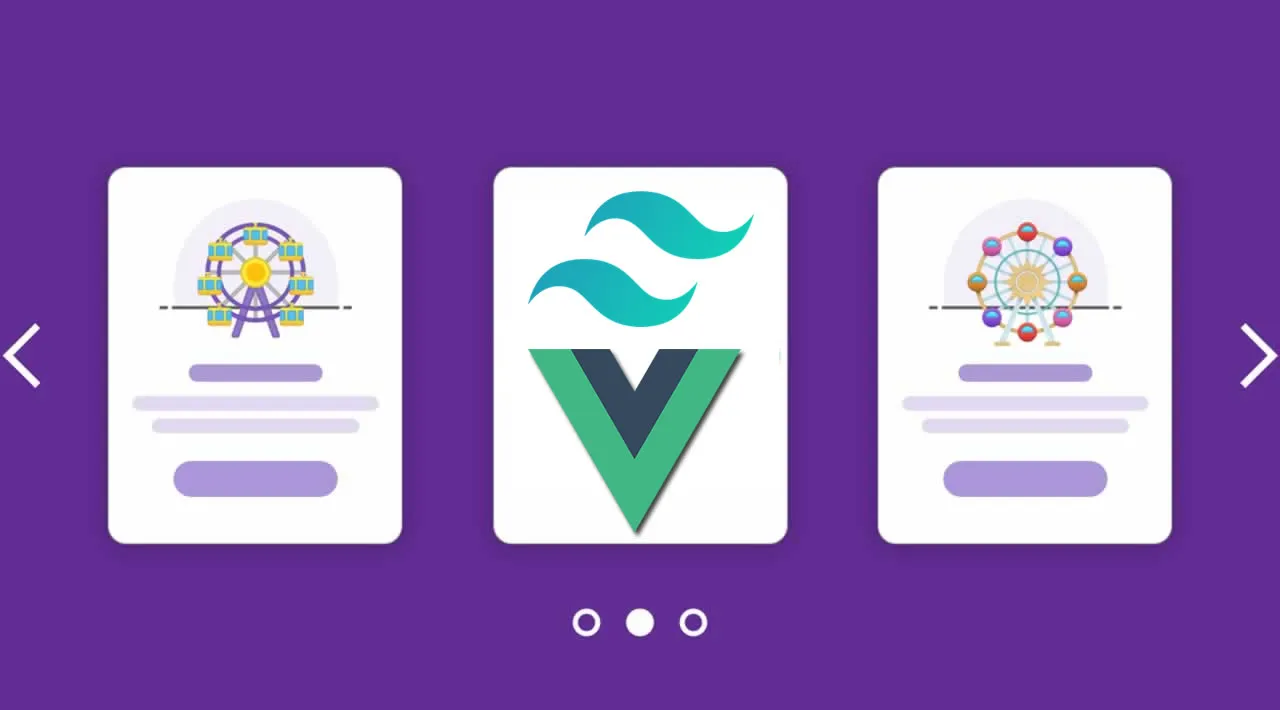 A Flippable Card Carousel Build With Vue and Tailwind CSS