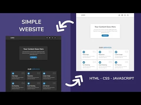 Build A Simple Fully Responsive Website Using HTML, CSS & Javascript