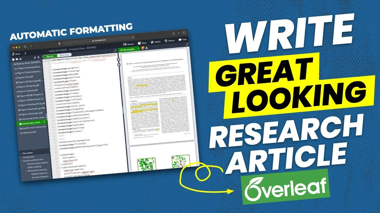 Write a Great Looking Research Article using LaTeX on Overleaf