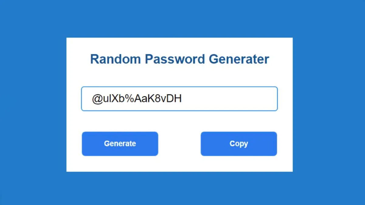 Random Password Generator App in HTML CSS & JavaScript