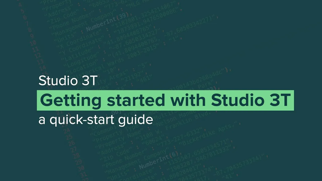 Let's get started with Studio 3T