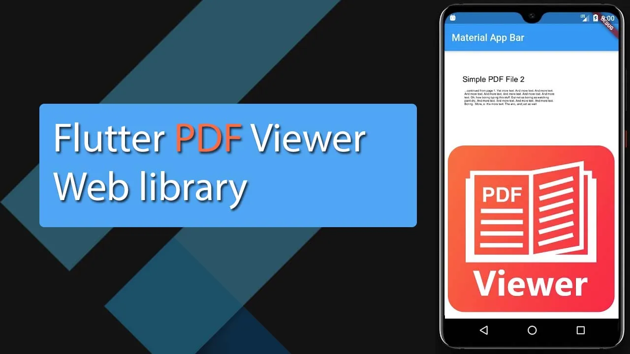 Flutter PDF Viewer Web library