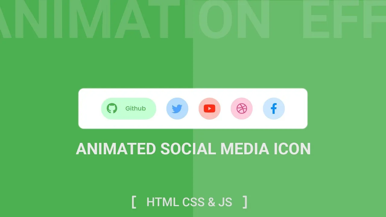 Learn about Social Media Button Animation in HTML CSS & JS