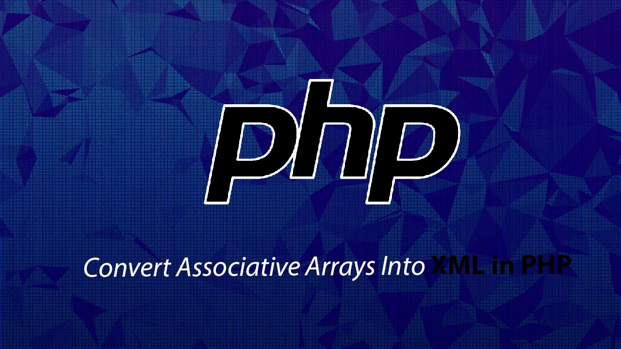 How to Convert associative arrays into XML in PHP