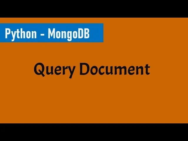 How to Query document in MongoDB using PyMongo for beginners