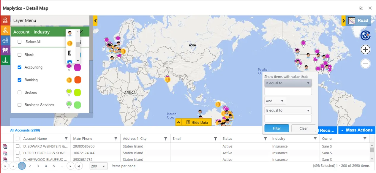 Map CRM Data