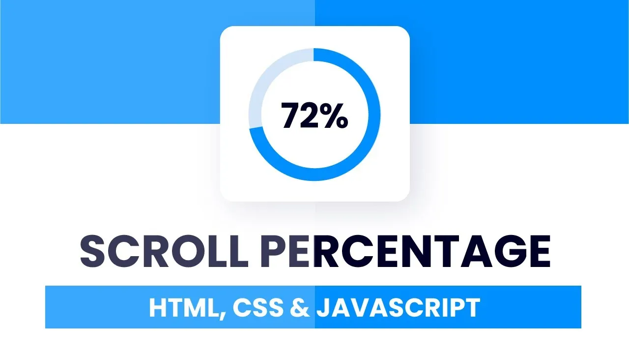 How to Create a Circular Scroll Progress with HTML, CSS & JavaScript