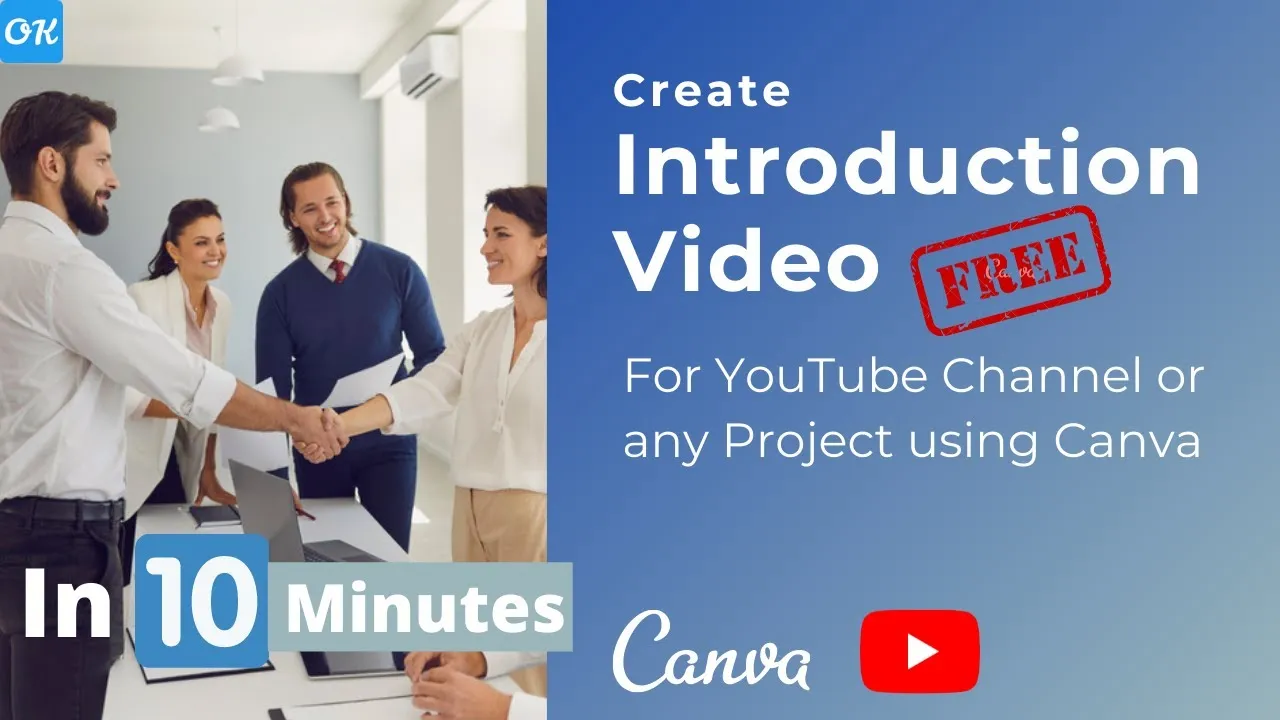 How to Create A Free online YouTube intro Video with Canva