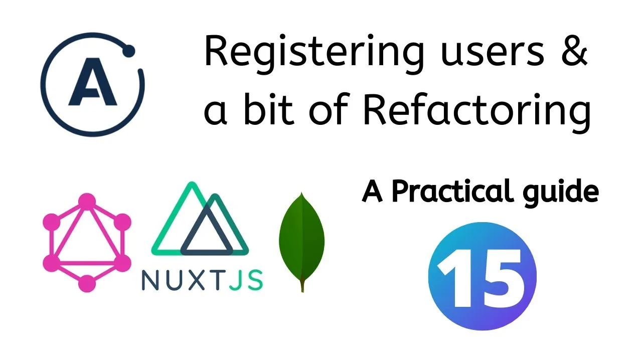 How to Register Users and A Bit Of Refactoring in Apollo Server
