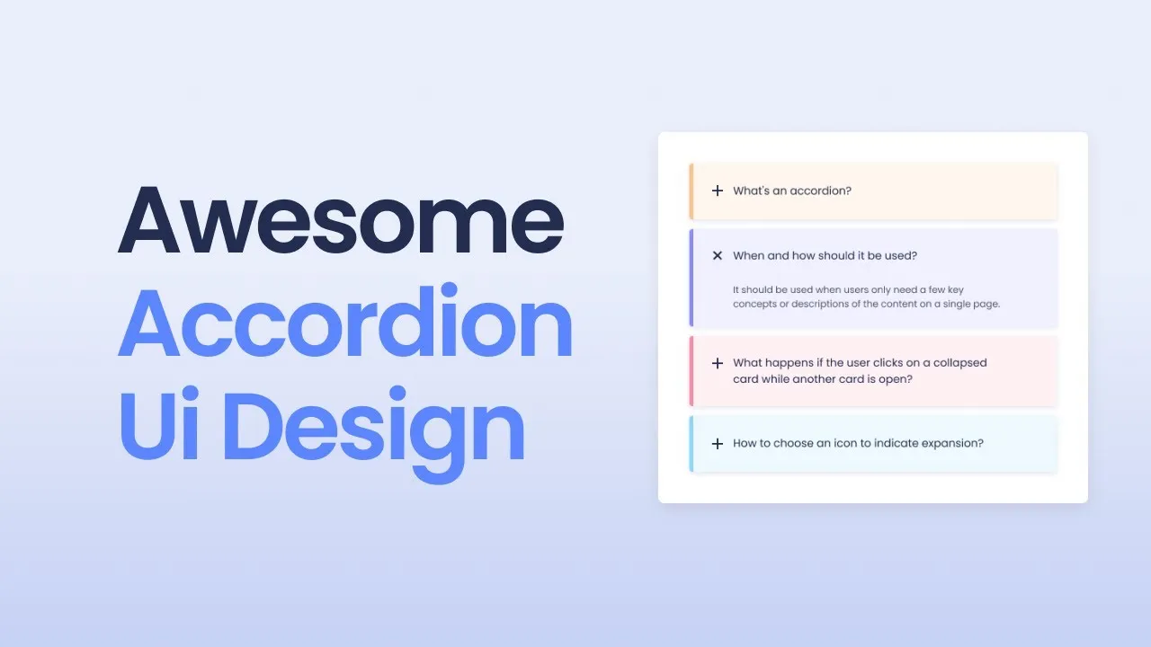 Build Responsive Accordion Ui Design Using HTML CSS & JavaScript