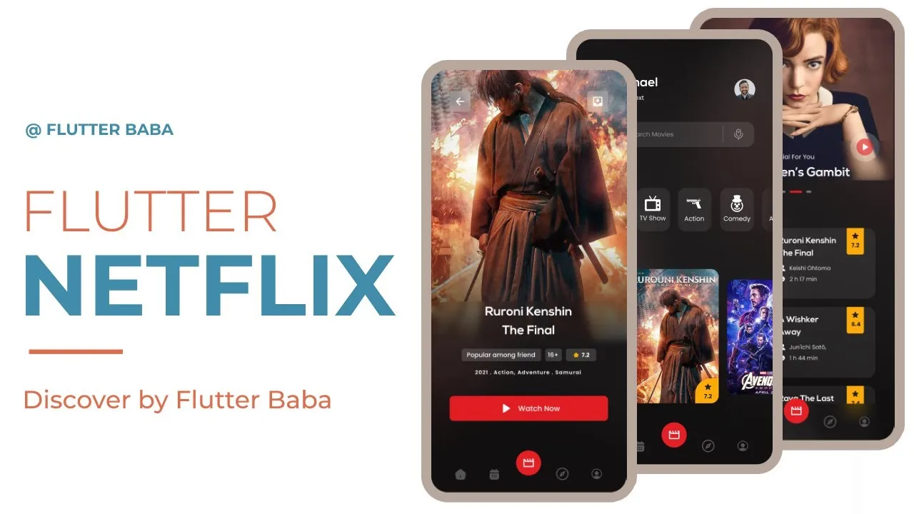 Flutter UI - Build a Netflix redesign with Flutter