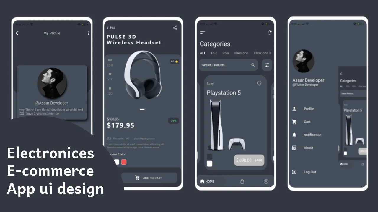 Electronics E-commerce Mobile App Design in Flutter | Demo Coming Soon