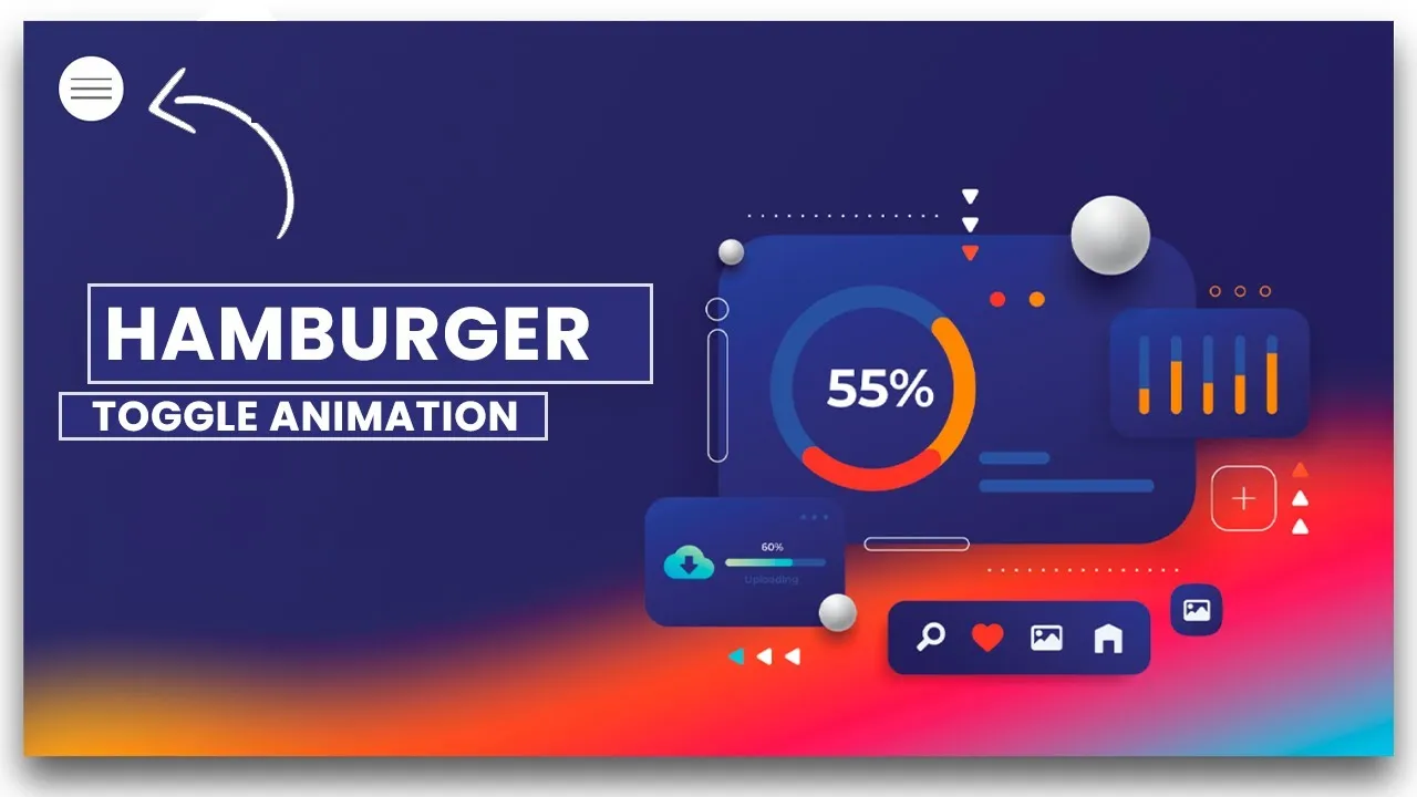Full Screen Hamburger Toggle Menu with HTML, CSS and JavaScript