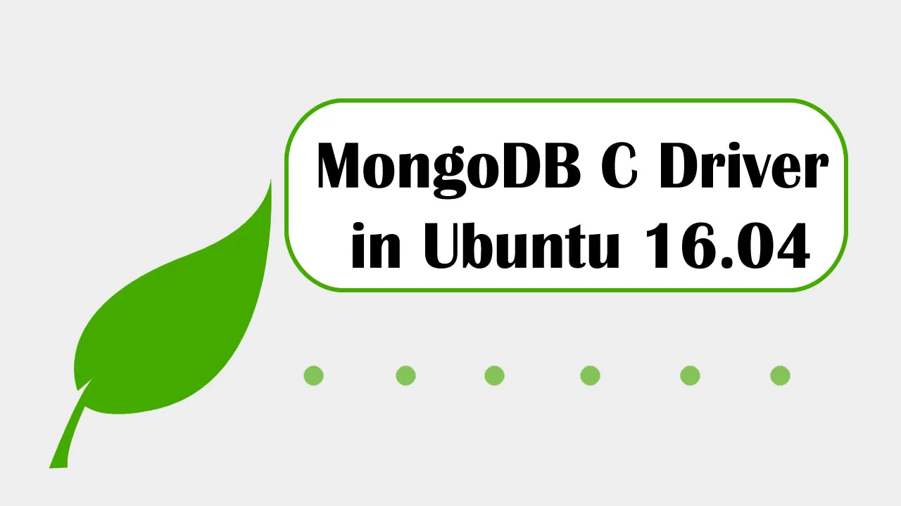 MongoDB C Driver in Ubuntu 16.04