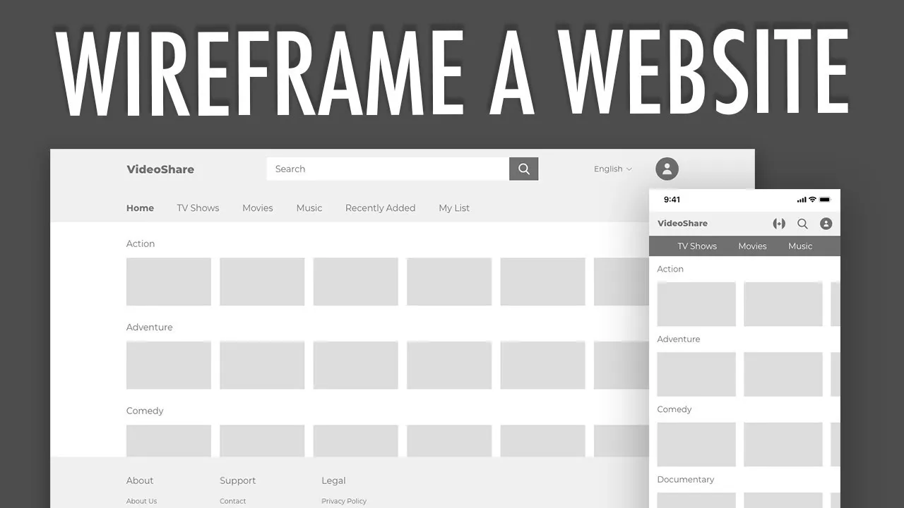 How to Wireframe a Website (YouTube, Netflix)