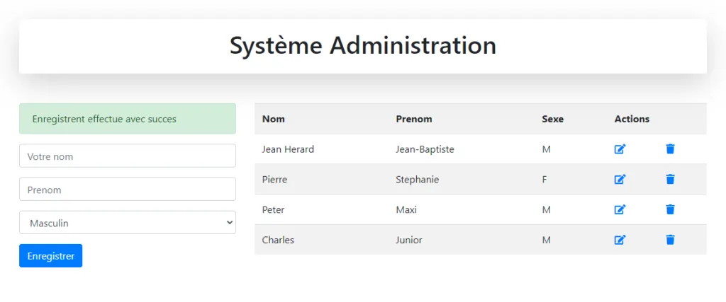 (PHP MySQL ) Création d'un Système d'administration utilise bootstrap 4
