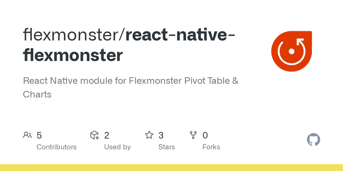React Native Module for Flexmonster Pivot Table and Charts
